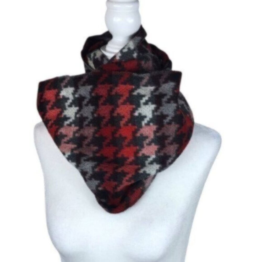 V. FRAAS Red Black Grey Infinity Scarf